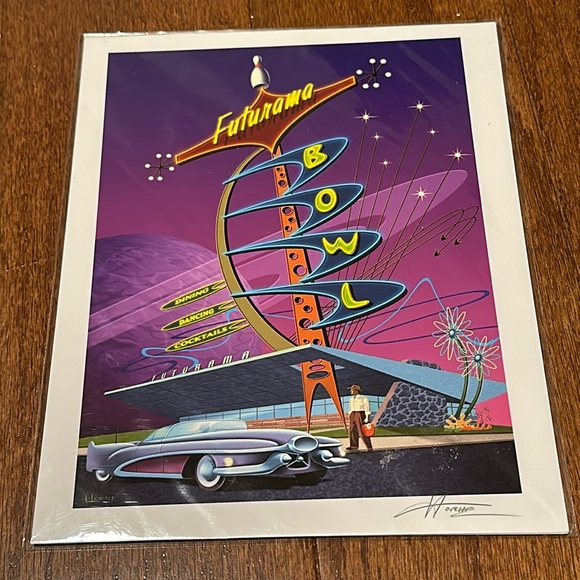 Doug Horne Futurama Bowl retro print - Picture 1 of 3